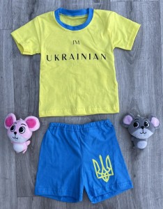Костюм "I'm Ukrainian" желто-голубой, мальчик 1-2-3-4-5 лет