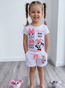 Костюм Minix "Minnie& Daisy" белый, девочка 2-3-4-5 лет
