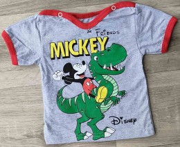 Футболка «Mickey» серый, мальчик 6-9-12-18 месяцев