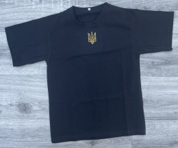 Футболка "Герб" чорний, хлопчик 7-8-9-10 років