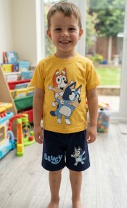 Костюм Mixima «Bluey» жовтий, хлопчик 3-4-5-6 років