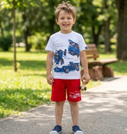 Костюм Efor «Машинки» красный, мальчик 9-10-11-12 лет