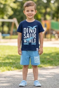 Костюм Mixima «Dino» голубой, мальчик 3-4-5-6 лет