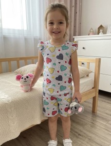 Костюм Lost Lion "Сердца" серый, девочка 3-4-5-6-7-8-9-10 лет