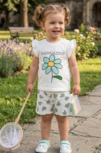 Костюм Babygo «Ромашка» бирюзовый, девочка 6-12-18-24 месяцев