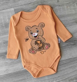 Боди Findik «Медвежонок» коричневый(кирпичный), мальчик 3-6-9-12-18 месяцев