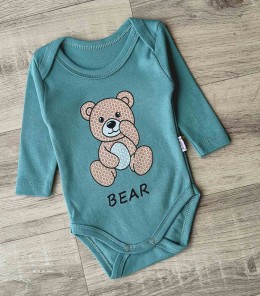Боди Findik "Bear" зелений(темний), унісекс 3-6-9-12-18 місяців