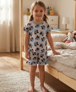 Спальний комплект / Костюм Eser «Mickey» сірий, дівчинка 3-4-5-6-7-8-9-10 років