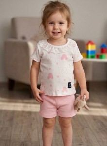 Костюм Minitix «Minnie» персиковый, девочка 9-12-18-24 месяцев