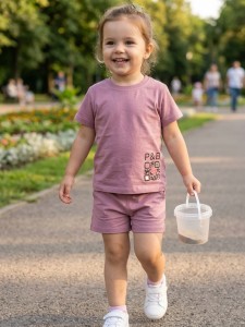 Костюм Partner «P&B» тёмно-розовый, девочка 2-3-4-5 лет