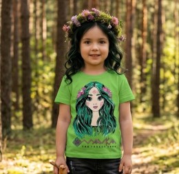 Футболка "Mavka" зелёная, девочка 1-2-3-4-5 лет