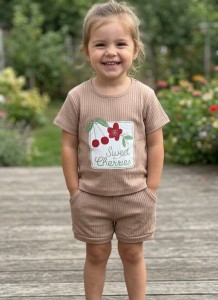 Костюм Herry Baby «Sweet Cherries» коричневий, дівчинка 6-9-12-18 місяців