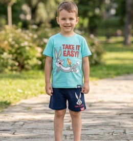 Костюм "Take it Basy" бірюзовий, хлопчик 3-4-5-6 років