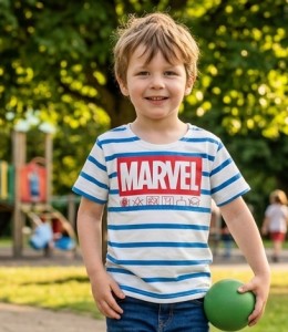 Футболка «Marvel» синий, мальчик 2-3-4-5-6 лет