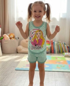 Костюм "Barbi" бірюзовий, дівчинка 9-12-18 місяців