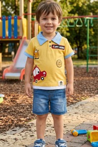 Костюм Ronix «Car» жёлтый, мальчик 6-9-12-18 месяцев