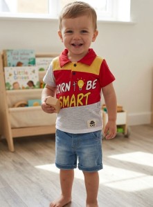 Костюм Ronix "Born be smart" червоний, хлопчик 6-9-12-18 місяців