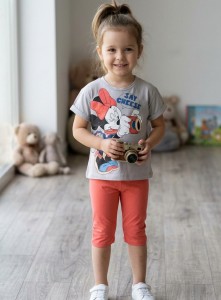 Костюм Baby Wood «Minnie, Say cheese» коралловый, девочка 9-12-18-24 месяцев