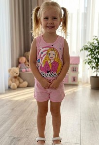 Костюм "Barbi" рожевий, дівчинка 9-12-18 місяців