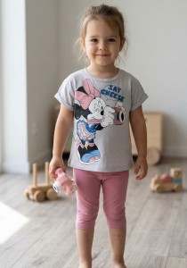 Костюм Baby Wood «Minnie, Say cheese» тёмно-розовый, девочка 9-12-18-24 месяцев