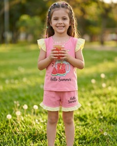 Костюм Otto «Hello Summer» рожевий, дівчинка 9-12-18-24 місяців