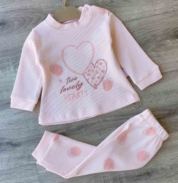 Костюм Hunny Kids «Hearts» персиковий, дівчинка 6-9-12-18 місяців