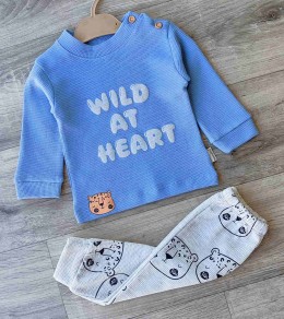 Костюм Hunny Kids «Wild» блакитний, хлопчик 6-9-12-18 місяців