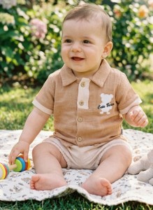 Костюм Gulsen «Cute Bear» карамельний, хлопчик 6-9-12-18 місяців