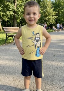 Костюм Minitix "Goofy" жёлтый, мальчик 9-12-18-24 месяцев