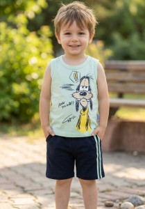 Костюм Minitix "Goofy" мятный, мальчик 9-12-18-24 месяцев