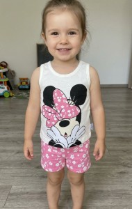 Костюм Minitix «Minnie» молочный, девочка 9-12-18-24 месяцев