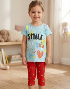 Костюм Spoons «Smile» бирюзовый, девочка 3-4-5-6 лет
