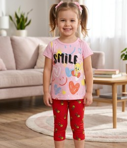 Костюм «Smile» рожевий, дівчинка 3-4-5-6 років