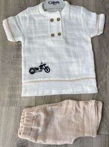 Костюм Gulsen «Moto» бежевый, мальчик 6-9-12-18 месяцев