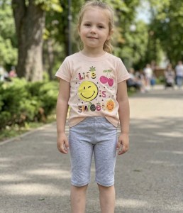 Костюм Mini Mika «Life is sweet» персиковый, девочка 9-12-18-24 месяцев