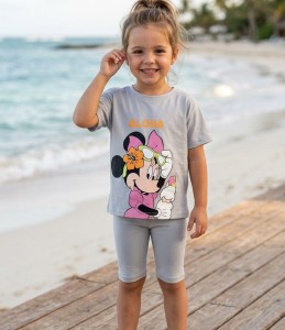 Костюм Smile «Aloha» серый, девочка 5-6-7-8 лет
