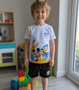 Костюм Trio «Disney Crew» білий, хлопчик 6-7-8-9 років