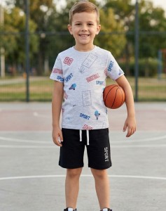 Костюм Trio «Sport» серый, мальчик 6-7-8-9 лет