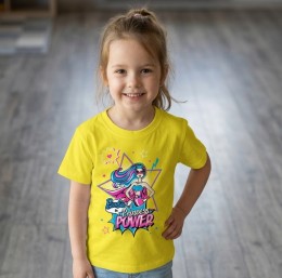 Футболка "Barbie" желтая, девочка 5-6-7-8 лет