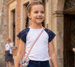 Футболка "Кружево" белая, девочка 6-7-8-9-10 лет