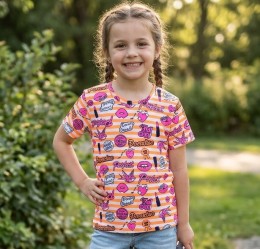 Футболка «Perfect» оранжевый, девочка 4-5-6-7-8 лет