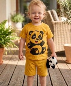 Костюм "Panda" желтый, мальчик 3-4-5-6 лет