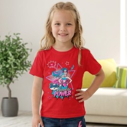 Футболка "Barbie" красная, девочка 5-6-7-8 лет