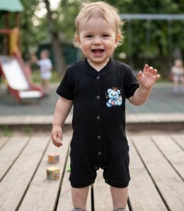 Писочник Findik "Bearry cute" черный, мальчик 3-6-9 месяцев