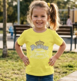 Футболка "Princess" желтый, девочка 5-6-7-8 лет