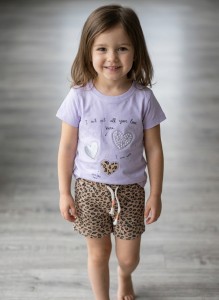 Костюм Partner «I will put all my love here» сиреневый, девочка 2-3-4-5 лет