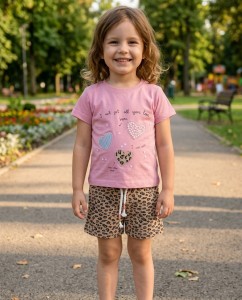 Костюм Partner «I will put all my love here» малиновый, девочка 2-3-4-5 лет