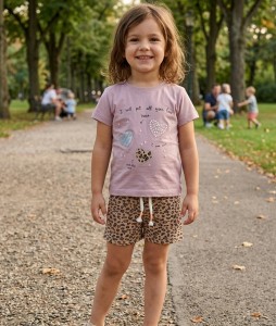 Костюм Partner «I will put all my love here» фиолетовый, девочка 2-3-4-5 лет