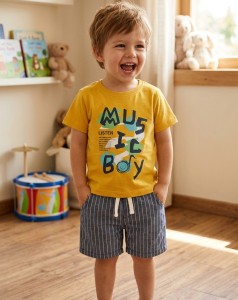 Костюм Partner «Music Boy» желтьй, мальчик 9-12-18-24 месяцев