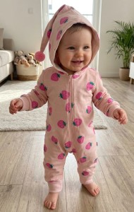 Комбинезон Murat Baby "Клубничка" розовый, девочка 0-3-6-9 месяцев